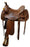 16" Showman Horse Saddle With Hard Seat & Square Bracket Weave Tooling On Skirts - Medieval Replicas