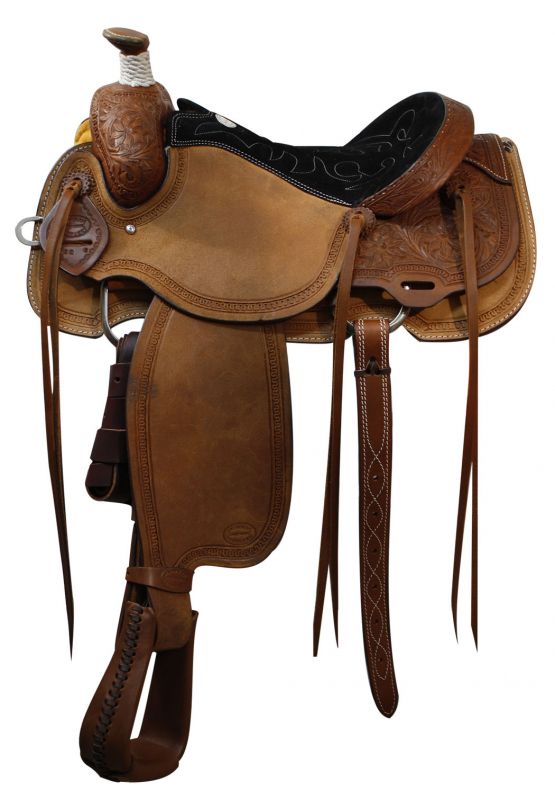 16" Showman Roper style horse saddle