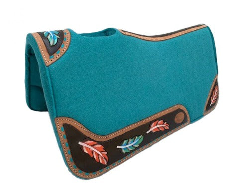 Klassy Cowgirl  1" Thick Felt Horse Saddle Pad with vented wither