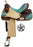 Double T Barrel Style Saddle with Teal Alligator Print Accents. 14" 15'' 16" - Medieval Replicas