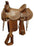 Circle S Hardseat roper saddle with floral tooling. 16 inches - Medieval Replicas