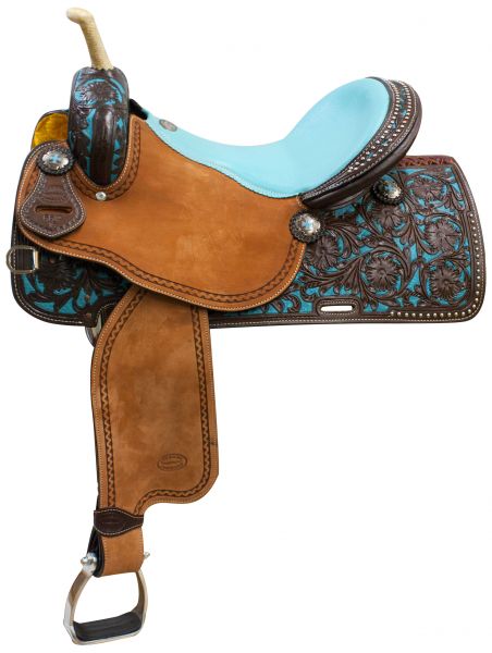 14",15", 16" Showman ® Argentina cow leather barrel saddle