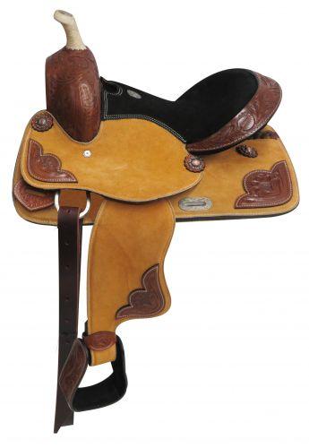 Double T Pony/Youth suede leather saddle 13" - Medieval Replicas