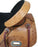 Circle S Treeless Saddle with barbwire tooled trim. 15", 16" - Medieval Replicas