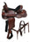 12" Double T pony saddle set with floral tooling.Headstall and breast collar | saddle seat riding - Medieval Replicas