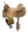 15", 16" Circle S Barrel Style Rough Out Horse Saddle with rawhide accents - Medieval Replicas