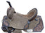 14", 15" DOUBLE T Rough Out Barrel Horse saddle with Cheetah Printed Inlay - Medieval Replicas