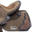 13" DOUBLE T  Rough Out Barrel Horse Saddle With Cheetah Printed Inlay |riding saddle seat