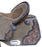 14", 15" DOUBLE T Rough Out Barrel Horse saddle with Cheetah Printed Inlay - Medieval Replicas