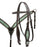 Double T barrel saddle set with teal filigree inlay 15", 16" - Medieval Replicas