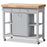 HAYWARD FARMHOUSE LIGHT GREY WOOD KITCHEN CART - Medieval Replicas