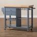 SUNDERLAND FARMHOUSE GREY WOOD KITCHEN CART - Medieval Replicas