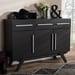 ASHFIELD MODERN ESPRESSO BROWN FINISHED WOOD 3-DRAWER SIDEBOARD - Medieval Replicas