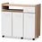 CHARMAIN MODERN LIGHT OAK AND WHITE FINISH KITCHEN CABINET - Medieval Replicas