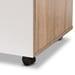 CHARMAIN MODERN LIGHT OAK AND WHITE FINISH KITCHEN CABINET - Medieval Replicas