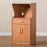 LOWELL MODERN BROWN WOOD FINISH KITCHEN CABINET - Medieval Replicas