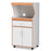 EDONIA MODERN BEECH BROWN AND WHITE FINISH KITCHEN CABINET - Medieval Replicas