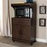 TANNIS MODERN DARK WALNUT FINISHED KITCHEN CABINET - Medieval Replicas