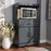 TANNIS MODERN DARK GREY FINISHED KITCHEN CABINET - Medieval Replicas