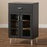 JONAS MODERN DARK GREY AND OAK BROWN FINISHED KITCHEN CABINET - Medieval Replicas