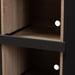 FABIAN MODERN DARK GREY AND OAK BROWN FINISHED KITCHEN CABINET WITH ROLL-OUT COMPARTMENT - Medieval Replicas