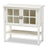 CHAUNCEY WHITE FINISHED WOOD AND GLASS 2-DOOR KITCHEN STORAGE CABINET - Medieval Replicas