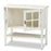 CHAUNCEY WHITE FINISHED WOOD AND GLASS 2-DOOR KITCHEN STORAGE CABINET - Medieval Replicas