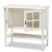 CHAUNCEY WHITE FINISHED WOOD AND GLASS 2-DOOR KITCHEN STORAGE CABINET - Medieval Replicas