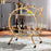 ARSENE MODERN ANTIQUE GOLD FINISHED 2-TIER MOBILE BAR CART - Medieval Replicas