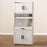 PORTIA MODERN 6-SHELF WHITE-WASHED WOOD KITCHEN STORAGE CABINET - Medieval Replicas