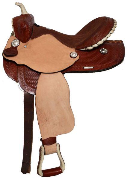 Double T Barrel Style Saddle 14", 15" or 16" - Medieval Replicas