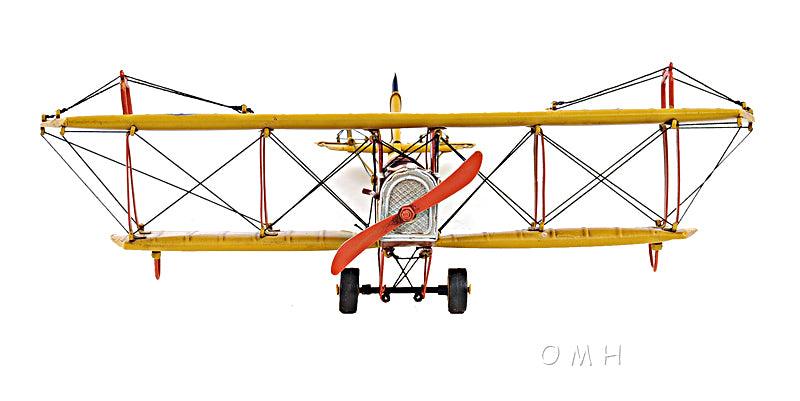 1918 Yellow Curtiss JN-4 1:24 Aeroplane model - Medieval Replicas