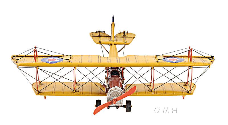 1918 Yellow Curtiss JN-4 1:24 Aeroplane model - Medieval Replicas