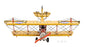 1918 Yellow Curtiss JN-4 1:24 Aeroplane model - Medieval Replicas