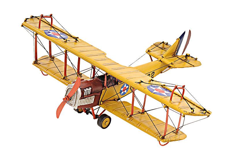 1918 Yellow Curtiss JN-4 1:24 Aeroplane model - Medieval Replicas