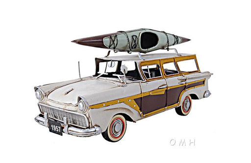 Fords Woody-Look Country Squire W/ Kayak  Car Model - Medieval Replicas