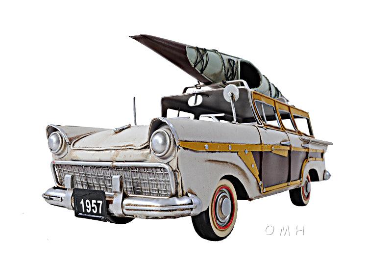 Fords Woody-Look Country Squire W/ Kayak  Car Model - Medieval Replicas