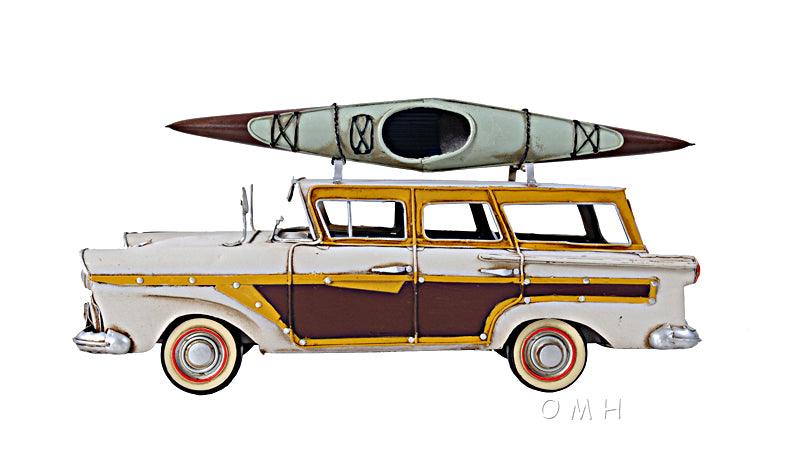 Fords Woody-Look Country Squire W/ Kayak  Car Model - Medieval Replicas