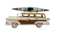 Fords Woody-Look Country Squire W/ Kayak  Car Model - Medieval Replicas