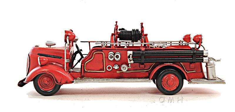 1938 Red Fire Engine Ford 1:40 Car Model - Medieval Replicas