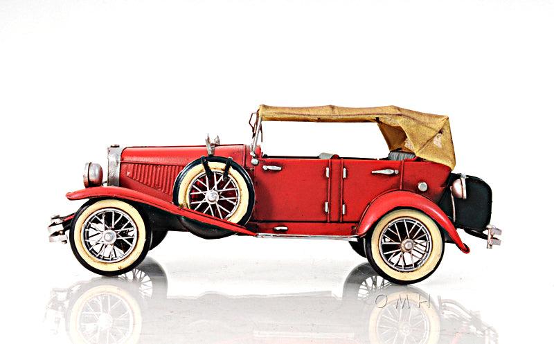 1933 Red Duesenberg J 1:12 Car Model - Medieval Replicas