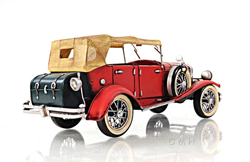 1933 Red Duesenberg J 1:12 Car Model - Medieval Replicas