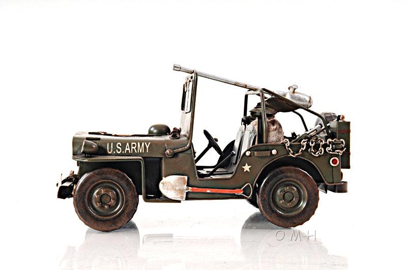 Green 1940 Willys-Overland Jeep 1:12 Car Model - Medieval Replicas