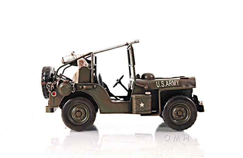 Green 1940 Willys-Overland Jeep 1:12 Car Model - Medieval Replicas