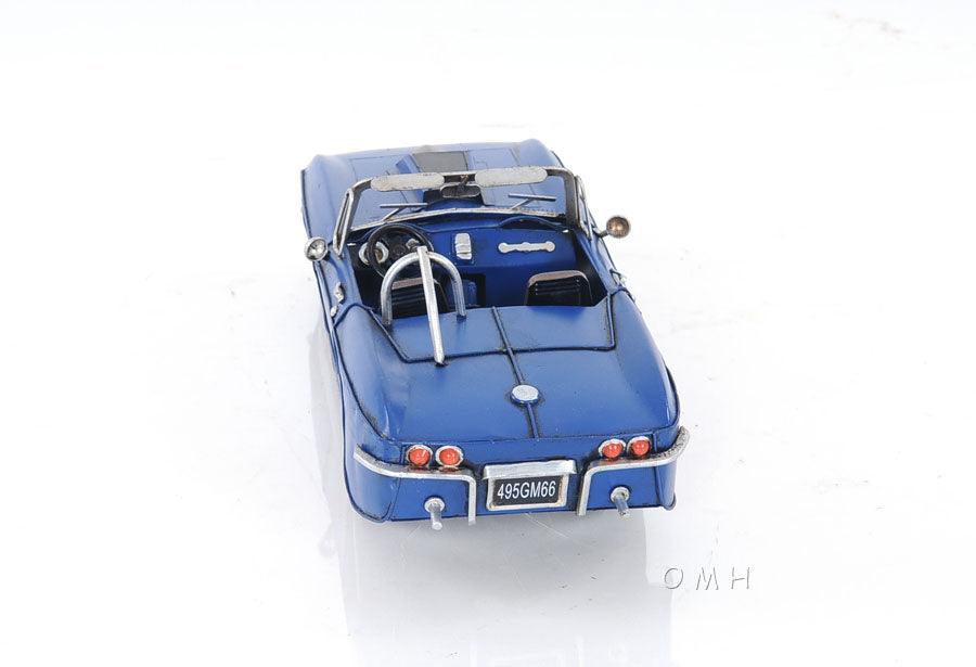 Blue Chevrolet Corvette Car Model - Medieval Replicas