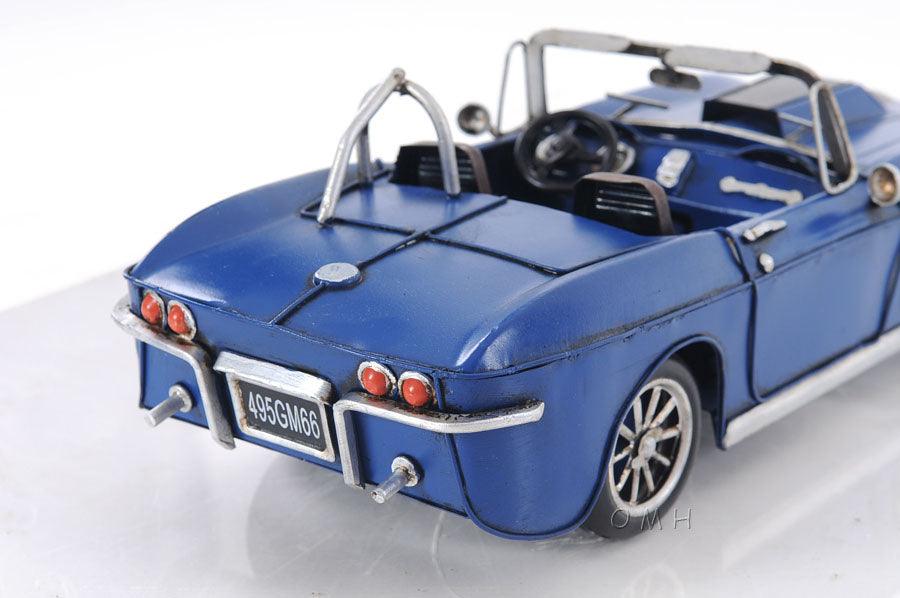 Blue Chevrolet Corvette Car Model - Medieval Replicas