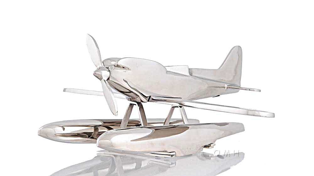 Aluminum Sea Plane With Shiny Nickel Finish Beautiful Home Decoration - Medieval Replicas