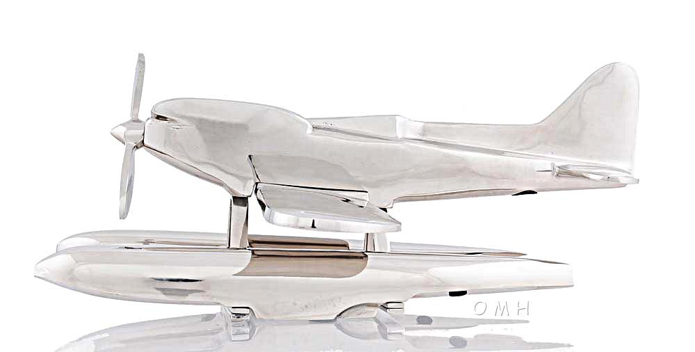 Aluminum Sea Plane With Shiny Nickel Finish Beautiful Home Decoration - Medieval Replicas