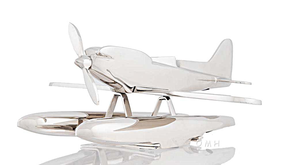 Aluminum Sea Plane With Shiny Nickel Finish Beautiful Home Decoration - Medieval Replicas