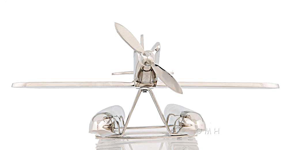 Aluminum Sea Plane With Shiny Nickel Finish Beautiful Home Decoration - Medieval Replicas